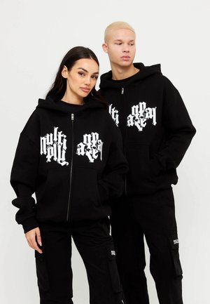 OVERSIZE BONES - Zip-up sweatshirt - black