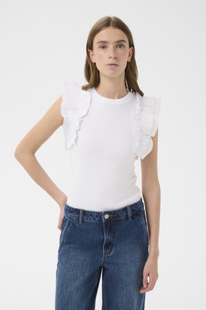 ODA - Nyomott mintás póló - bright white