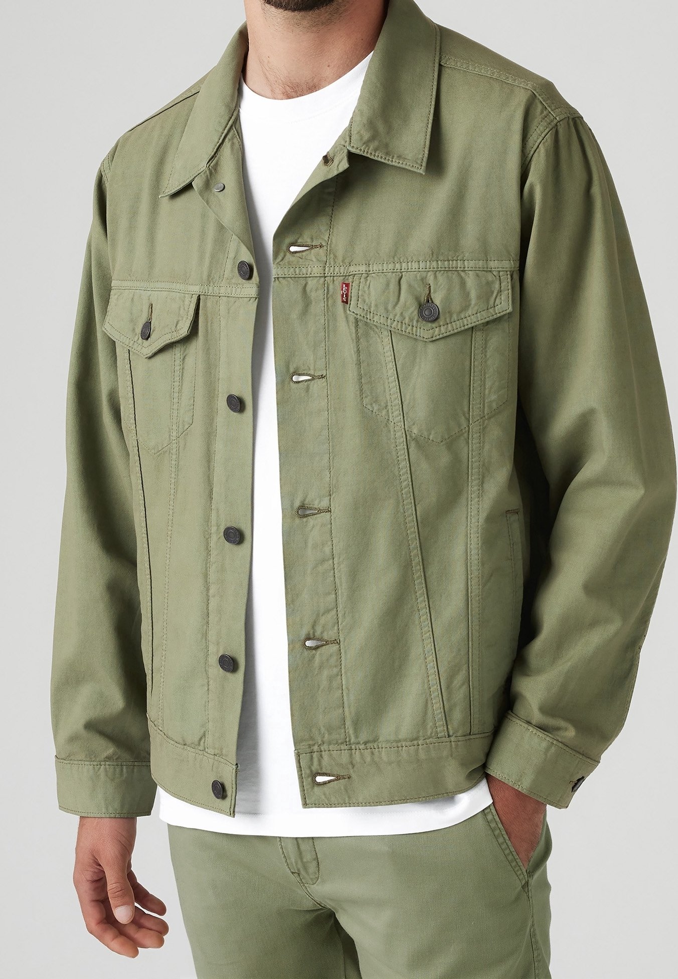 服/ファッション Levi's Boa Denim Jacket / Olive / S Levi's® Denim jacket - olive - (Pre-owned) - Zalando.ie