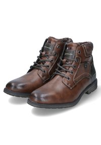 TOM TAILOR Bottines à lacets - braun cognac