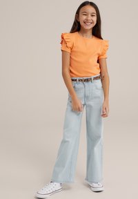 WE Fashion - T-shirt basic - orange Miniatuurafbeelding 1