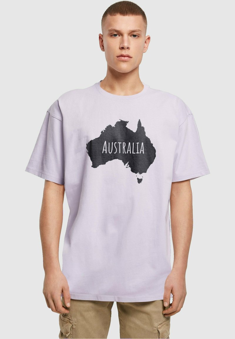 Merchcode AUSTRALIA HEAVY OVERSIZE TEE - Camiseta estampada - lilac