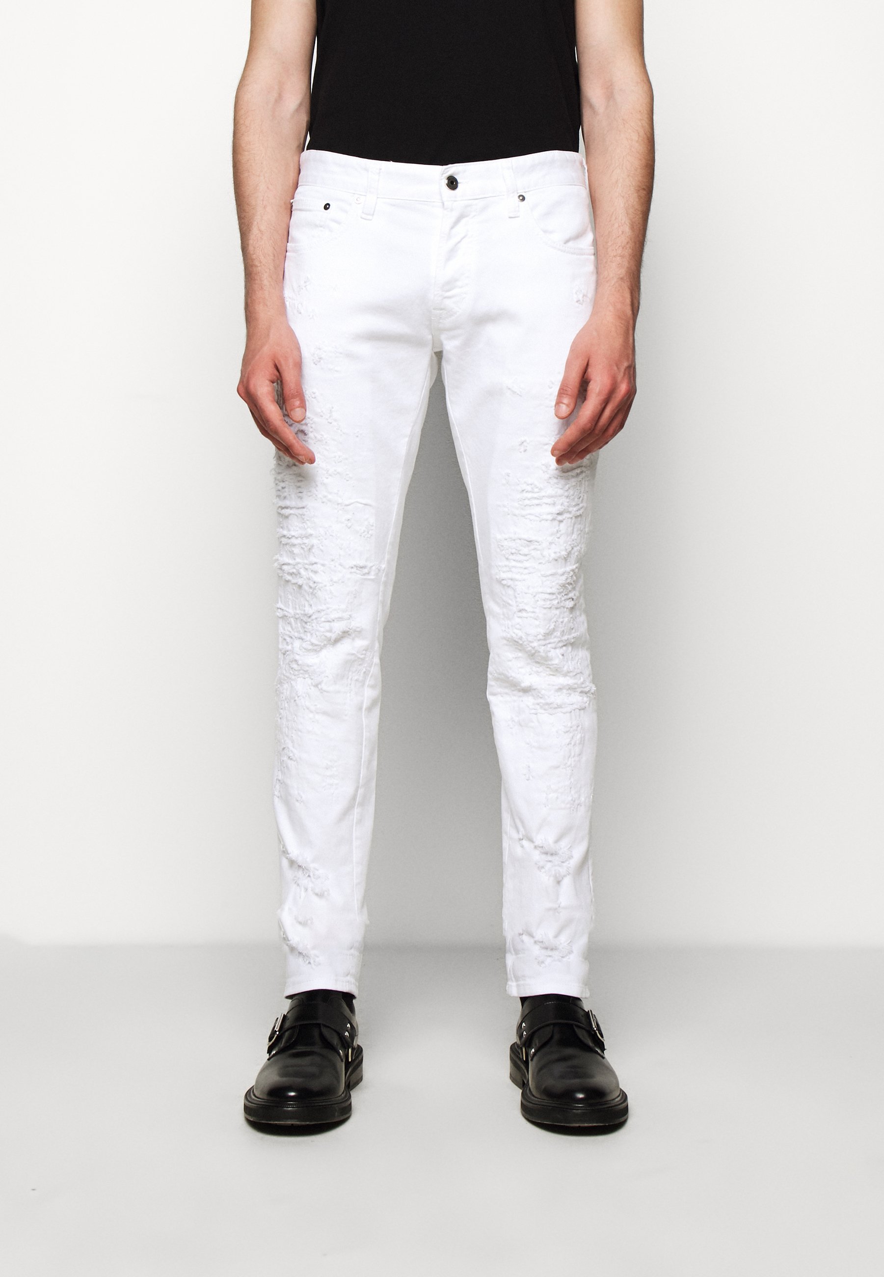 Just Cavalli PANTALONE - Prigludę džinsai - optical white/balta - Zalando.lt