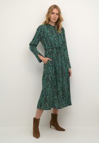 Cream - Shirt dress - proud peacock print Thumbnail Image 1