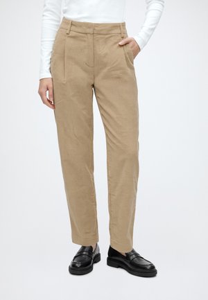 Selected, SLWBARREL MILLE CORDUROY HW PANT NOOS - Панталони - cornstalk
