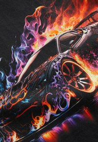 Next ALL OVER SHORT SLEEVE STANDARD - T-Shirt print - black flame car