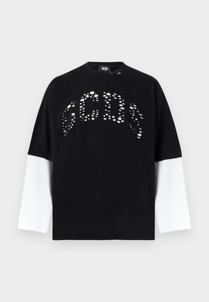 LABEL LASER LOGO DOUBLE  - T-shirt à manches longues - black/white