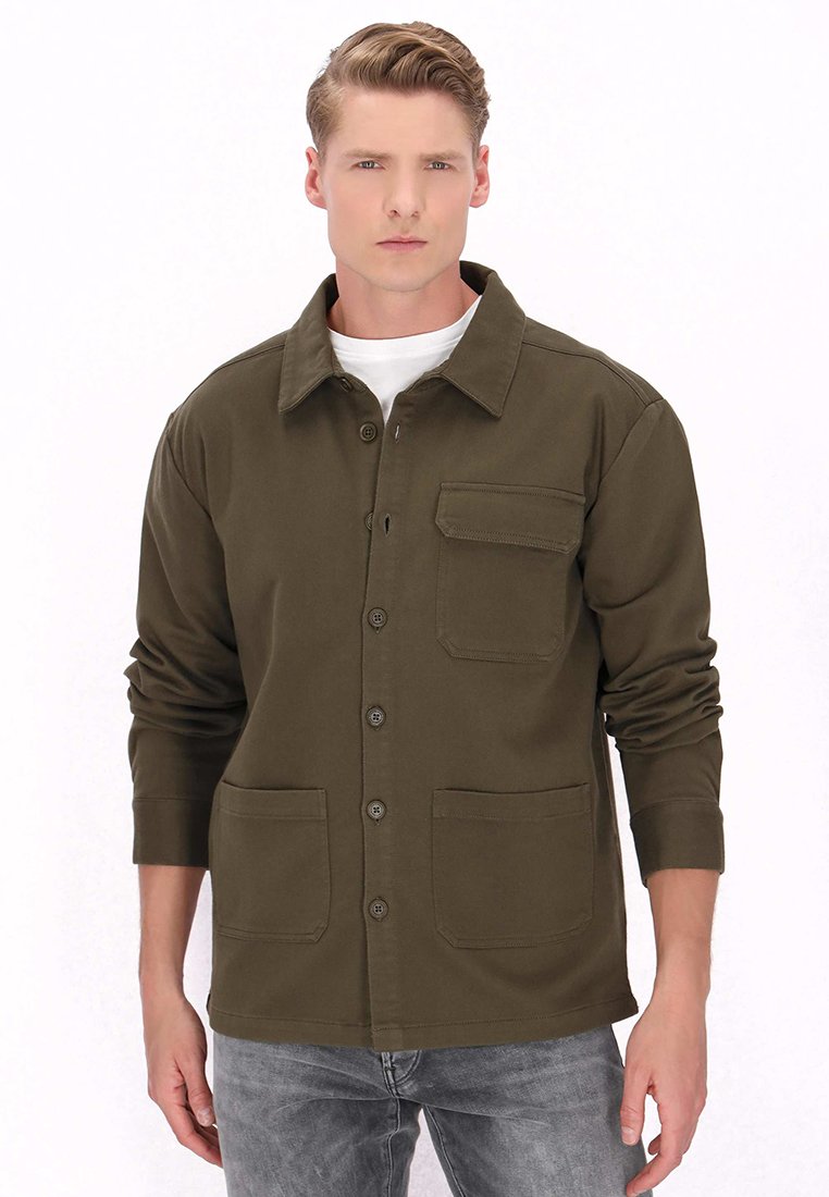 dreimaster Lichte jas olijfgroen