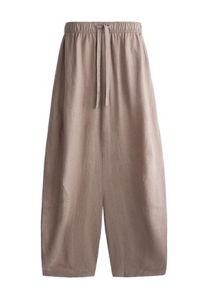 100% LINEN BALLOON - Nadrágok - beige