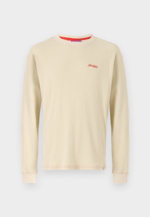 STAMP WAFFLE LONG SLEEVES UNISEX - Hosszú ujjú felső - beige