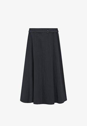 Massimo Dutti WITH BELT DETAIL - Gonna a campana - dark blue