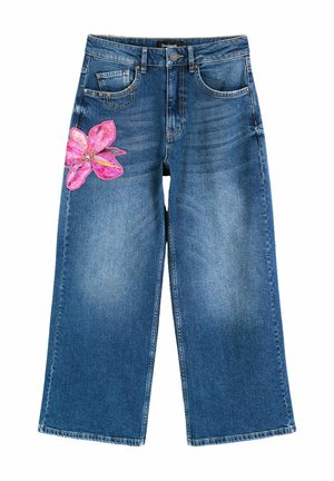 Desigual, FLORAL CULOTTE JEANS - Jeans a sigaretta - blue