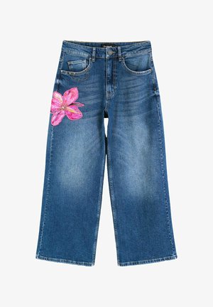 Desigual, FLORAL CULOTTE JEANS - Jeans a sigaretta - blue