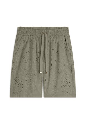 WITH BRODERIE ANGLAISE DETAILS - Shorts - green