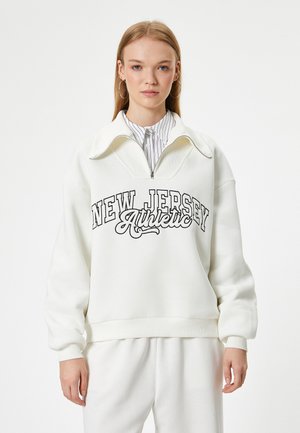 HALF ZIPPER  - Collegepaita - white