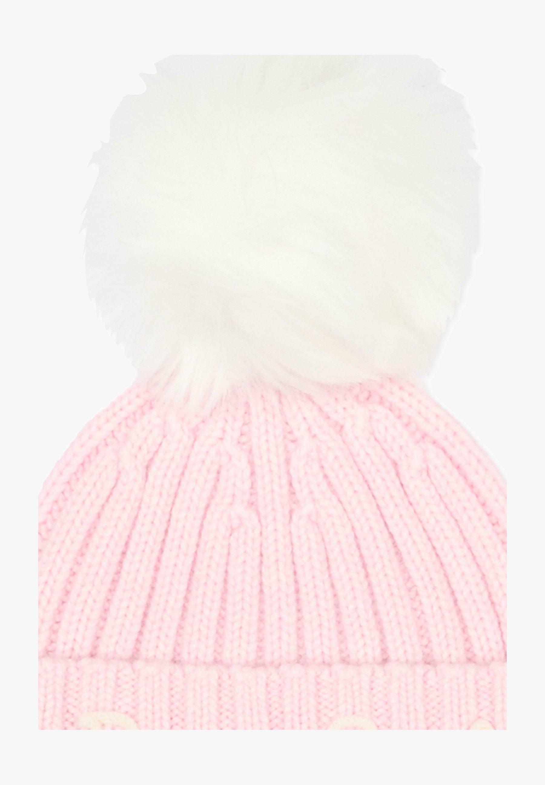 Sterntaler Berretto In Maglia Di Cotone Bio Per Bambina Con Lacci E Paraorecchie – GOTS, Colore Rosa, Taglia 45 Cm