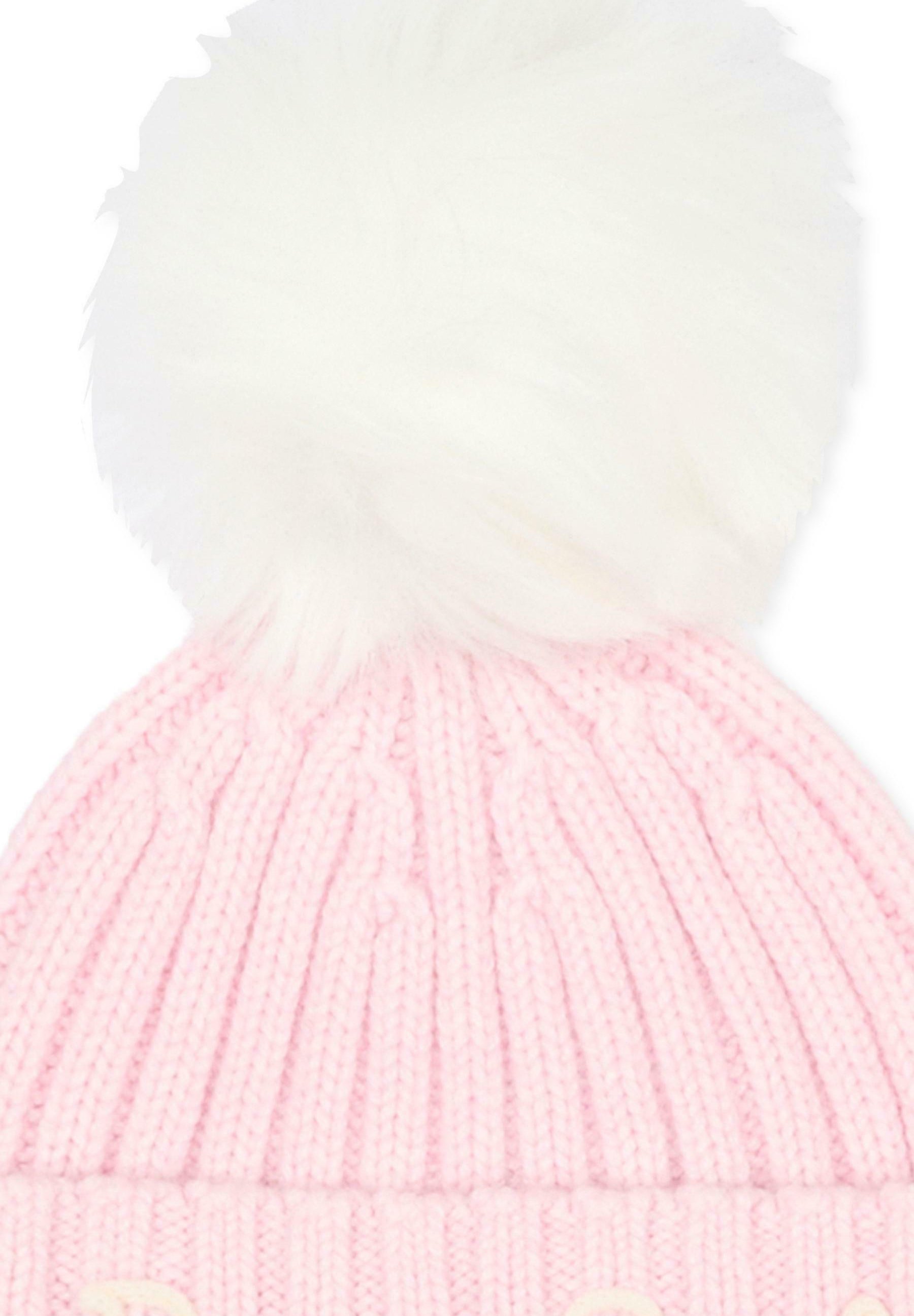Sterntaler Berretto In Maglia Di Cotone Bio Per Bambina Con Lacci E Paraorecchie – GOTS, Colore Rosa, Taglia 45 Cm