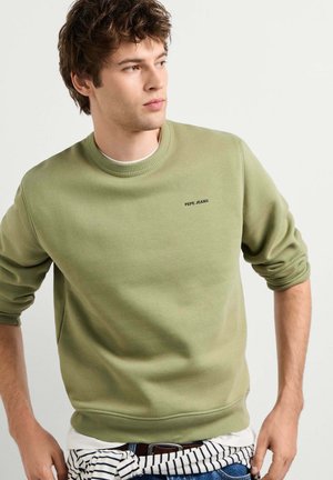 Pepe Jeans, PEPE JEANS CARDIGAN JEFFERSON CREW - Sweatshirt - washed army green