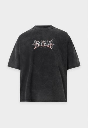FAVELA, WORLD TOUR - T-shirt con stampa - black washed