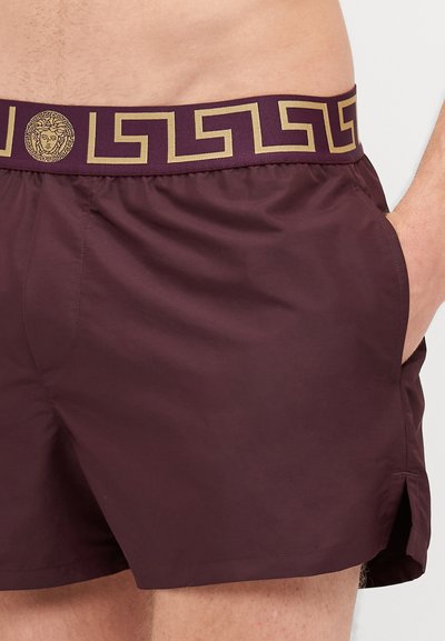 Versace SWIM BOXER NEW LOGO - Kopalne hlače - dark aubergine/gold