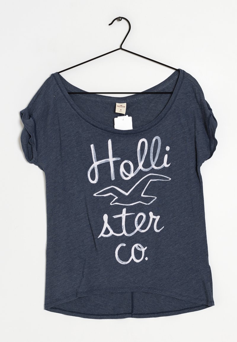 Hollister Co. Triko s potiskem - blue