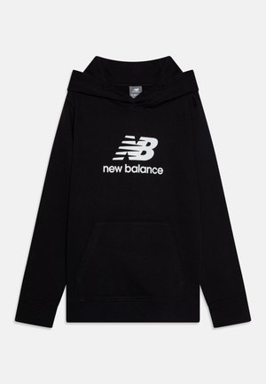 New Balance STACKED LOGO HOODIE - Felpa con cappuccio - caviar