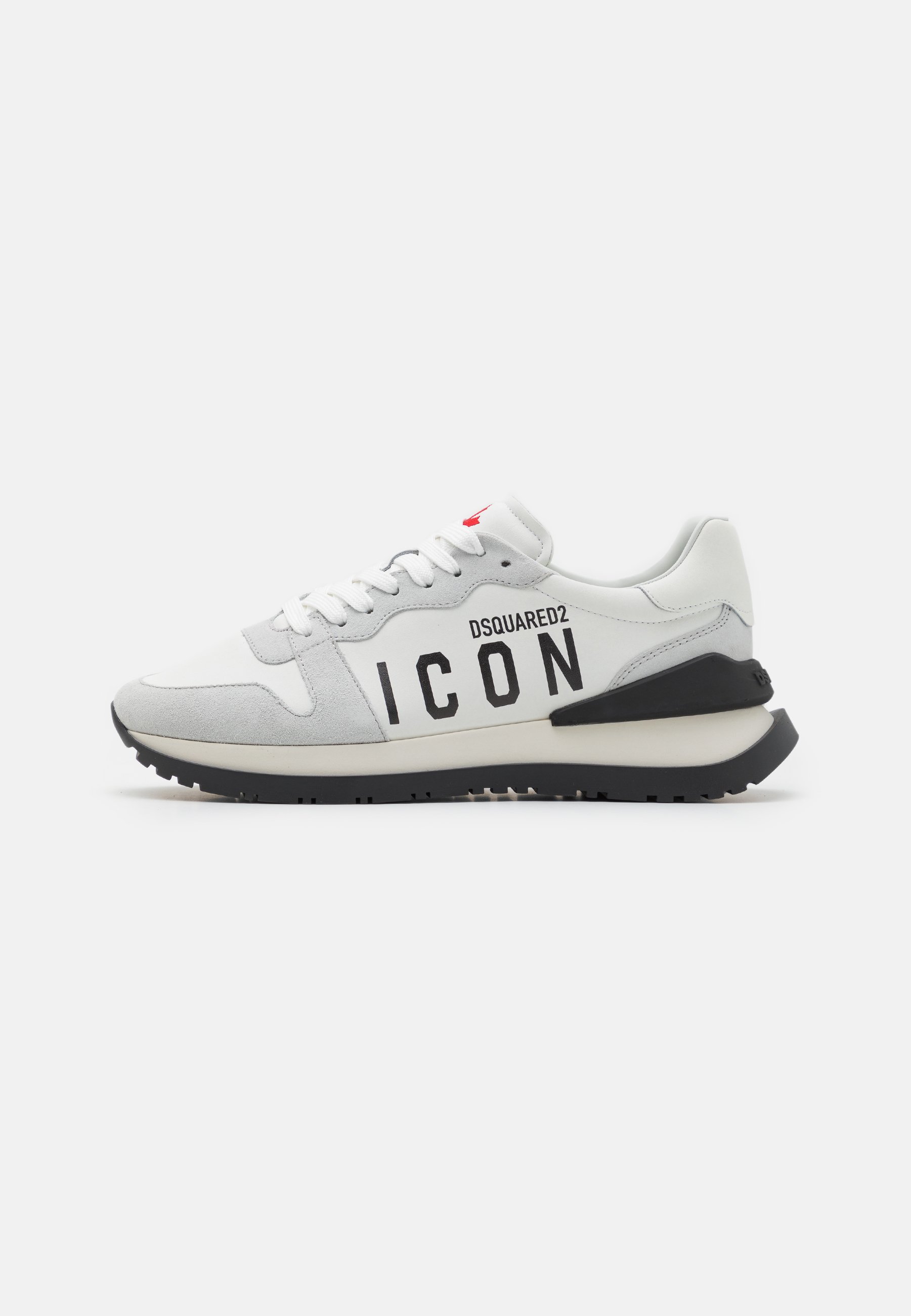 Baskets Dsquared2 Homme En Cuir - Blanc Et Gris - Taille 43 EU (9 UK) - Style Luxe Italien