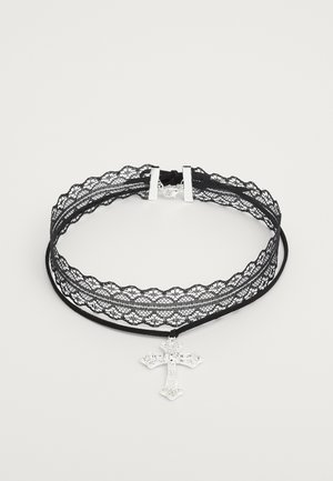 Even&Odd 2 PACK - Necklace - silver-coloured/black