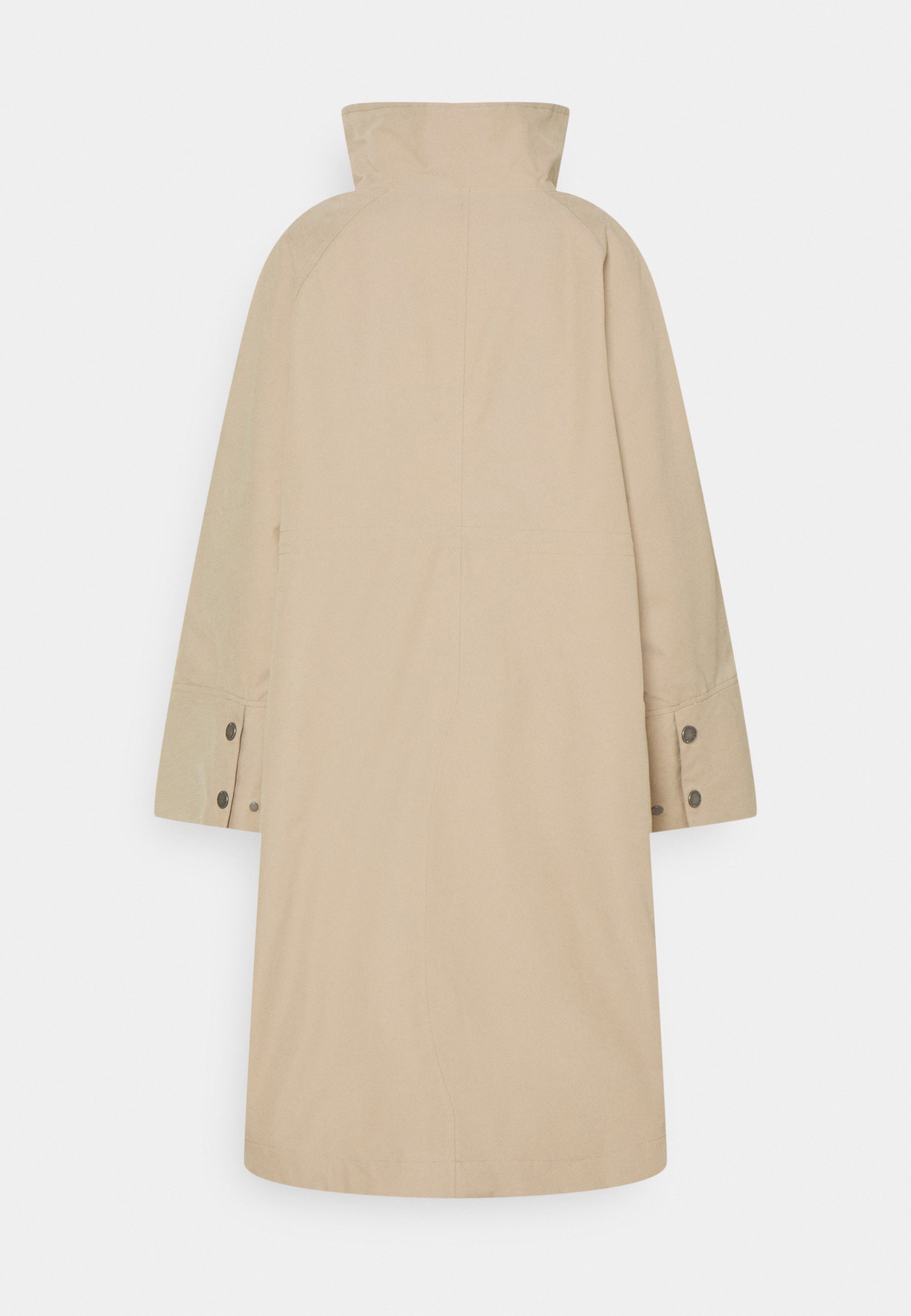 beige waterproof coat