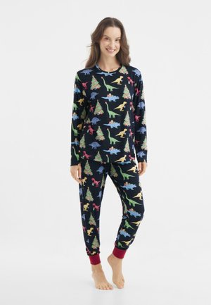 CHRISTMAS DINOSAURS SET - Pyjama - dark blue