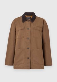 ONLCAVA COLLAR - Denim jacket - bistre/chocolate torte