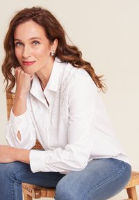 Breal LANGARM MIT STRASSSTEINEN - Overhemdblouse - ecru