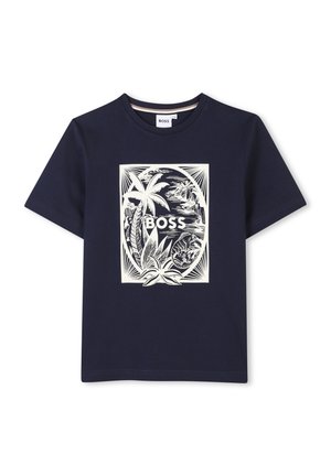 SHORT-SLEEVED - T-shirt imprimé - bleu cargo