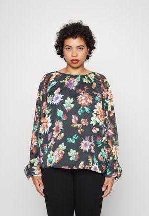 ONLY Curve ONCJAMILA TIE SLEEVE - Bluse - black