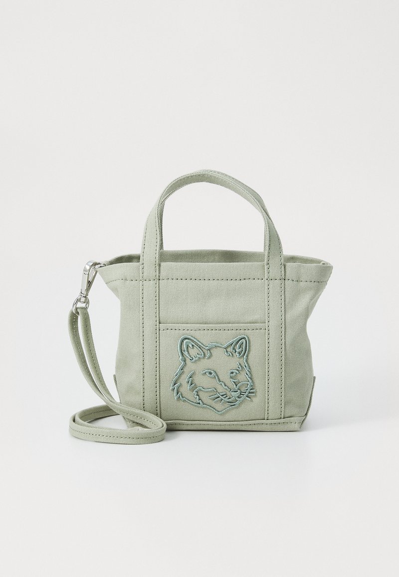 Maison Kitsuné FOX HEAD MINI - Τσάντα χειρός - court green