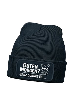 SPRUCH MORGENMUFFEL GESCHENKIDEE  - Beanie - dunkelblau