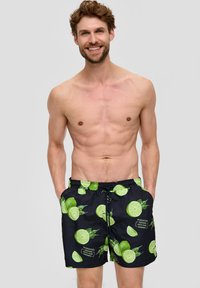 s.Oliver MIT ALL OVER PRINT - Zwemshorts - navy