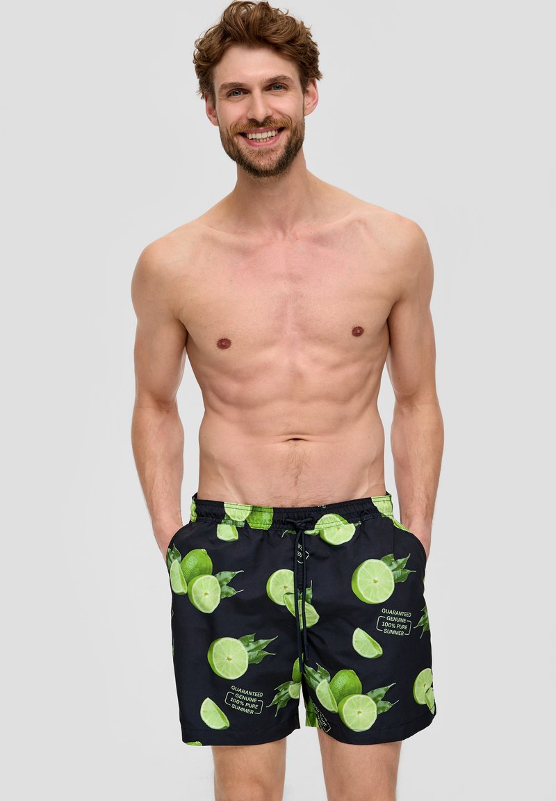 s.Oliver MIT ALL OVER PRINT - Zwemshorts - navy
