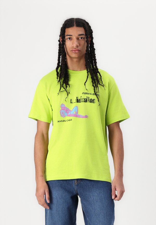 NATURE CALLS STONE - Print T-shirt - lime punch