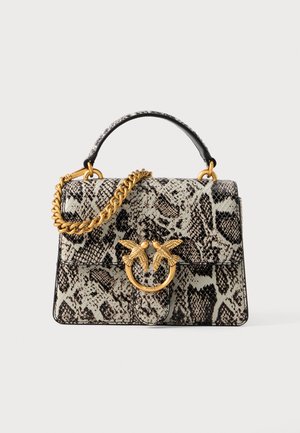 Pinko, LOVE ONE TOP HANDLE MINI LIGHT - Дамска чанта - roccia/nero/antique gold-coloured