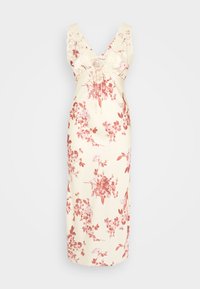 Abercrombie & Fitch BODICE SLIP - Robe longue - beige/red