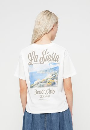 JXGIA PRINT TEE - T-shirt print - bright white