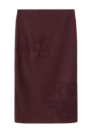Mango, ADULT - Jupe crayon - mottled bordeaux