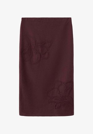 Mango, ADULT - Jupe crayon - mottled bordeaux