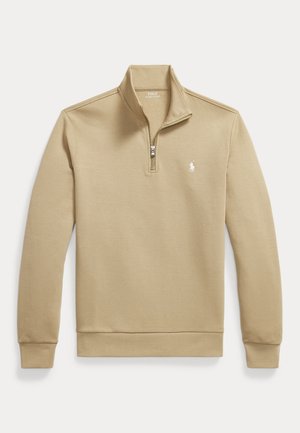 Polo Ralph Lauren, DOUBLE-KNIT QUARTER-ZIP PULLOVER - Φούτερ - beige