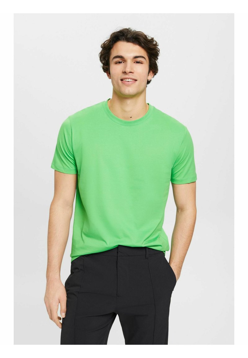 Esprit REGULAR FIT - Basic T-shirt - green - Zalando.de