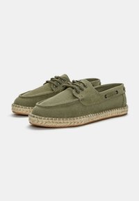 PULL&BEAR FLAT - Csónakcipők - khaki