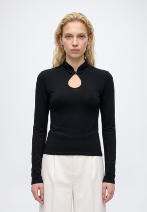 Noisy May, NMKERRY COLLAR TOP - Блуза с дълги ръкави - black