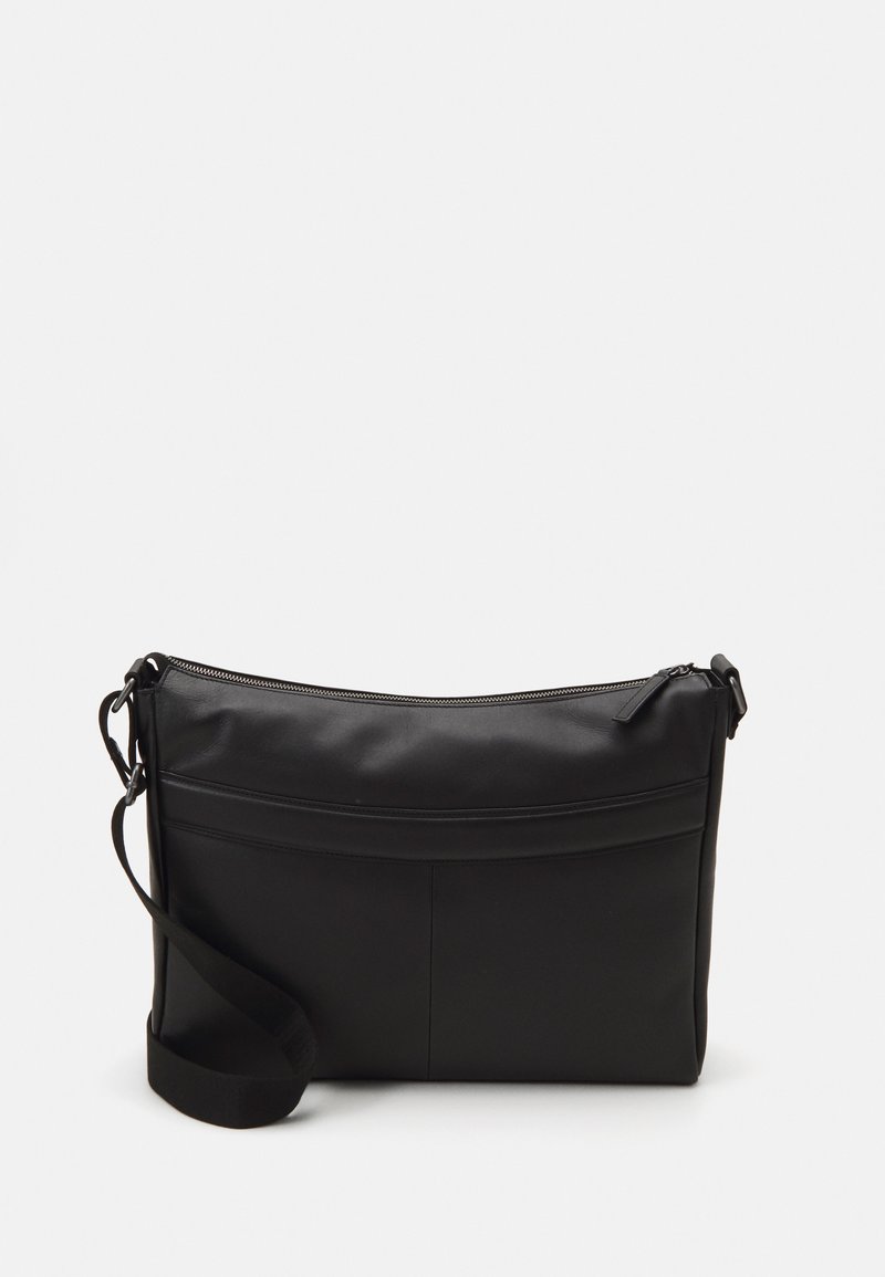 Zign LEATHER UNISEX - Skulderveske - black
