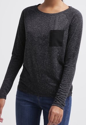 Långärmad tröja - mottled dark grey